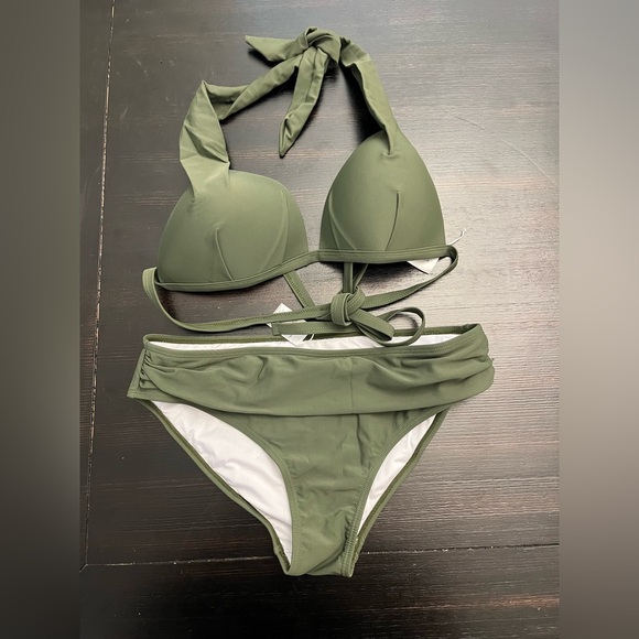 Women's Summer 2 Piece Halter Bikini Swimsuit Set Push Up Bathing Suits NWOT - Picture 6 of 7